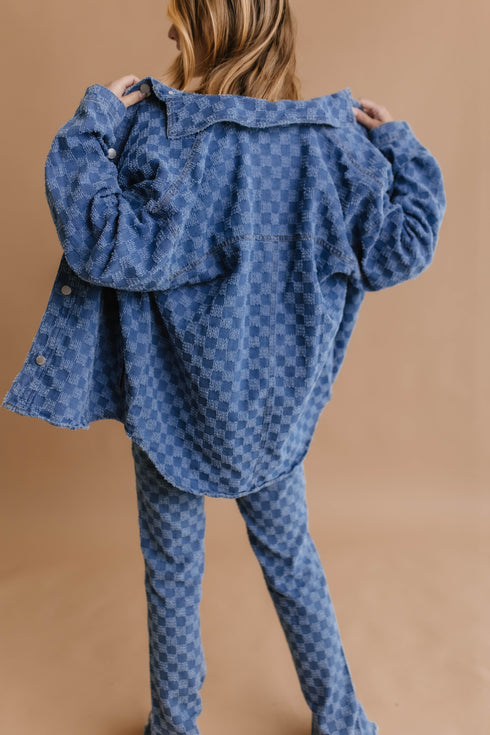 Checked Out Denim Jacket